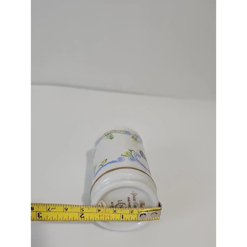 Lenox Spice Carousel Saffron Celery Salt Spice Jars1993 Fine Porcelain FLAWED